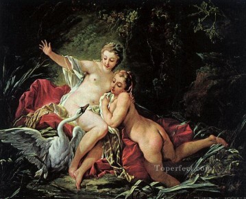  Leda Arte - Leda y el cisne Francois Boucher desnudo
